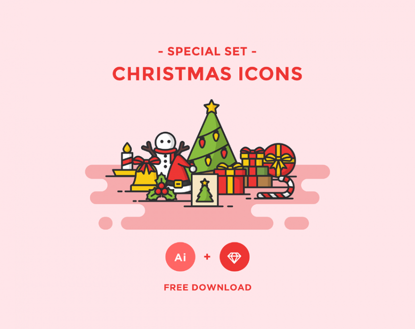 Free Christmas Special Icon Pack (.Ai + .Sketch) скачать бесплатно